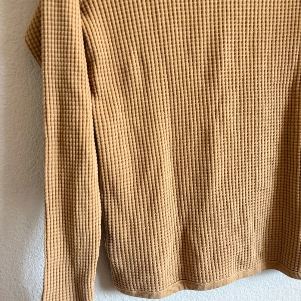 The North Face Waffle Knit Cotton Long Sleeve Shirt XL Hiking Outdoors